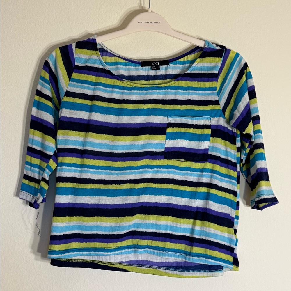 Forever 21 Multicolor Striped Blouse